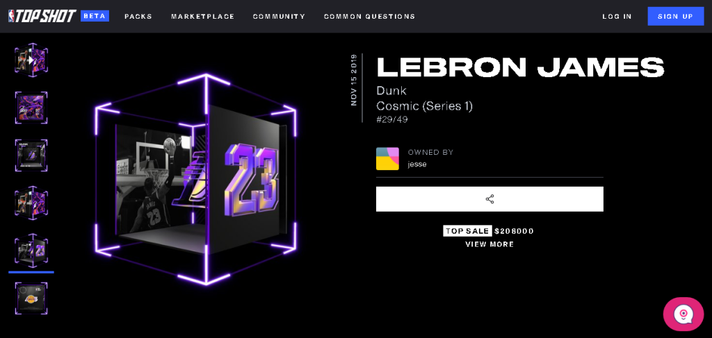 Lebron James NFT NBATS
