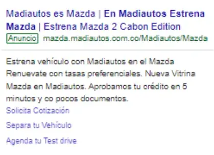 google search madiautos campaña
