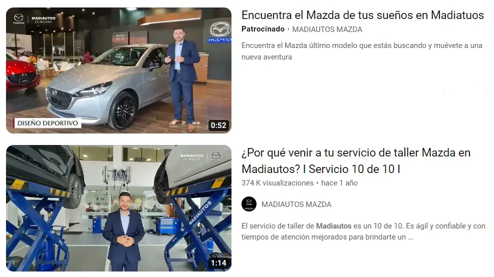 youtube canal video madiautos campaña